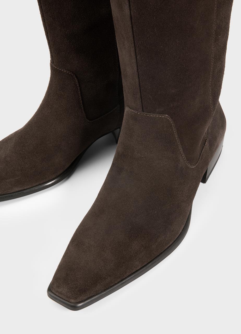 Dark Slate Gray מגפי זמש גבוהים לנשים Vagabond Nella VAGABOND