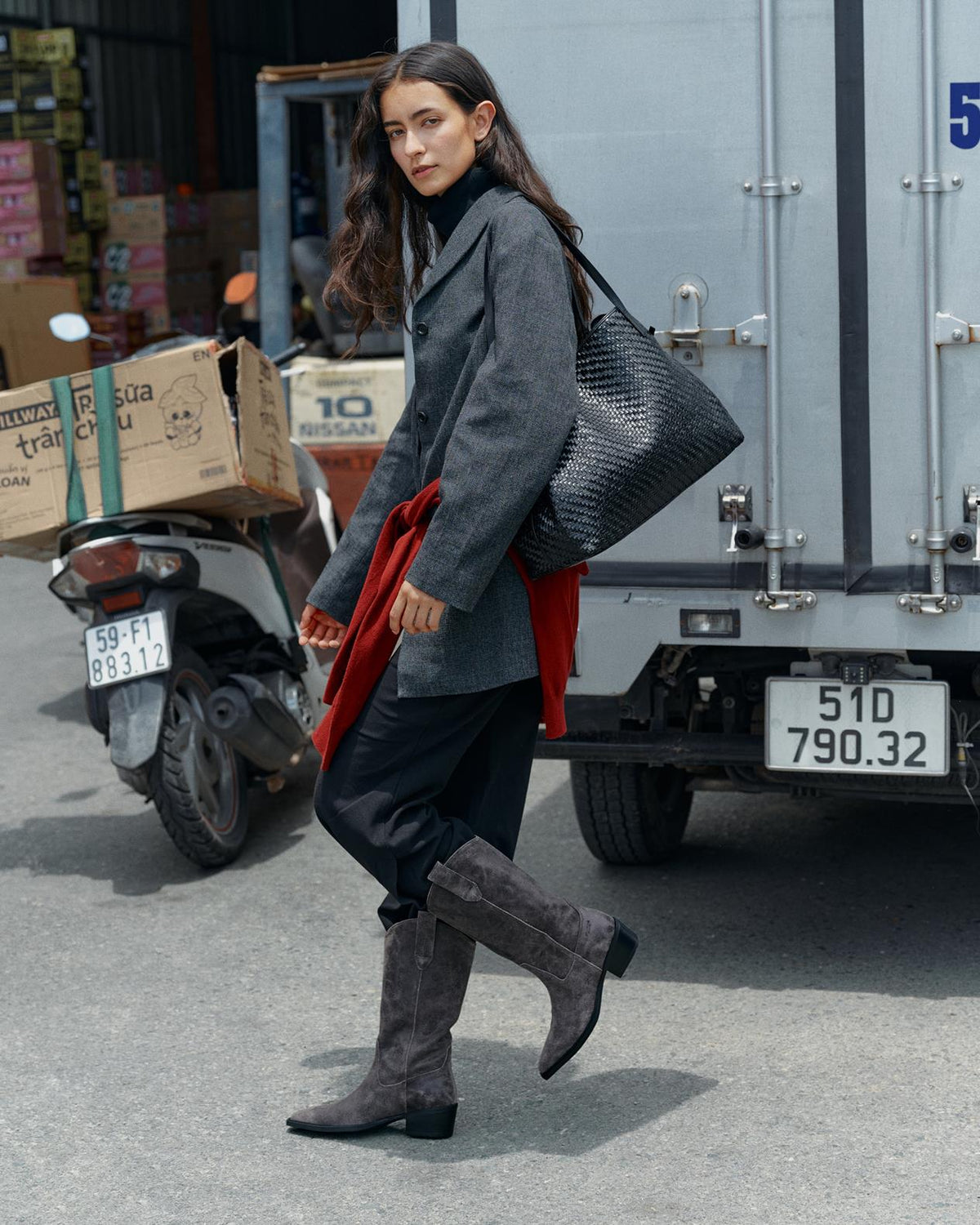 Dark Gray מגפיים גבוהים לנשים Kelsey VAGABOND SHOEMAKERS