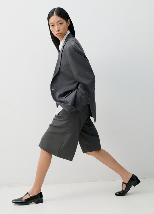 Light Gray נעלי בובה עם עקב Debbi VAGABOND