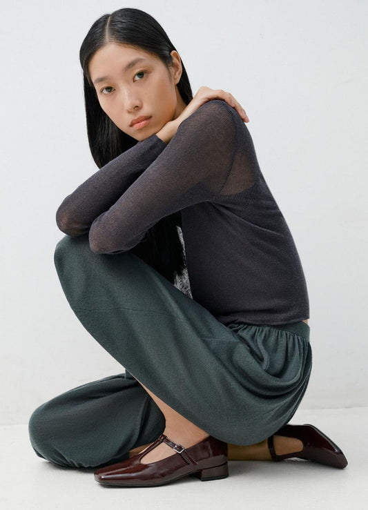 Lavender נעלי בובה עם עקב Debbi VAGABOND