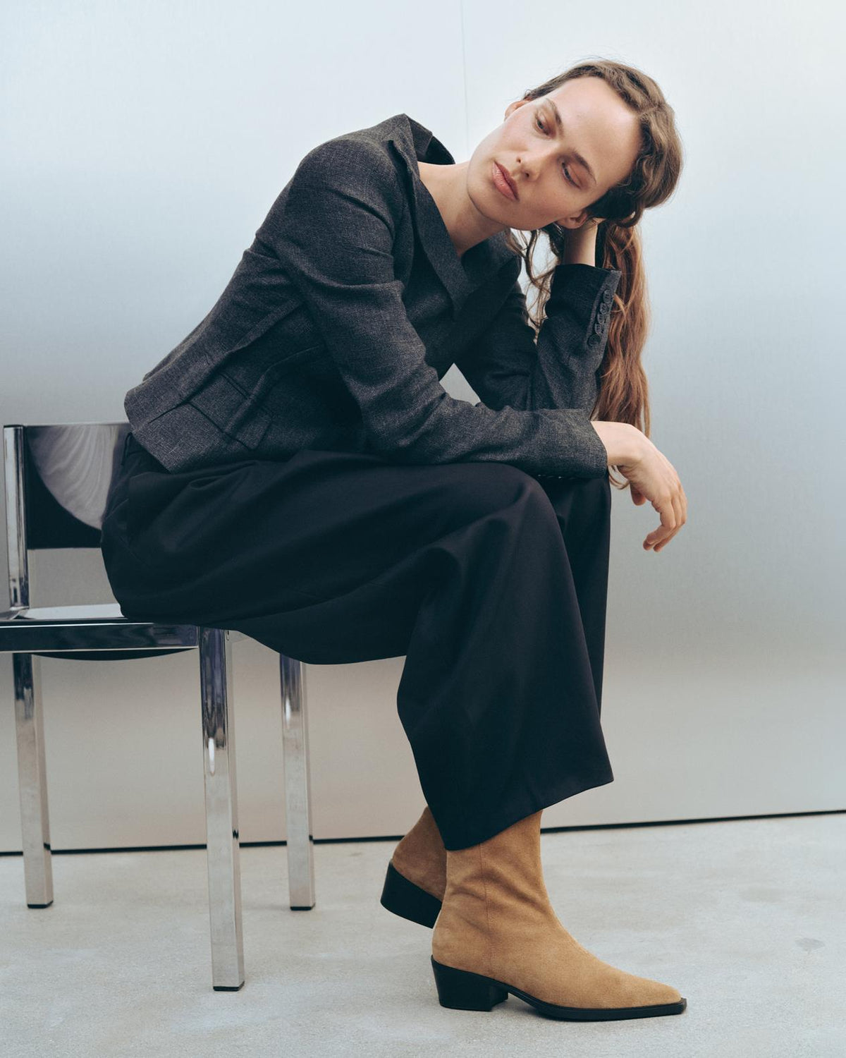 Gray מגפוני קרסול זמש לנשים Kelsey VAGABOND SHOEMAKERS