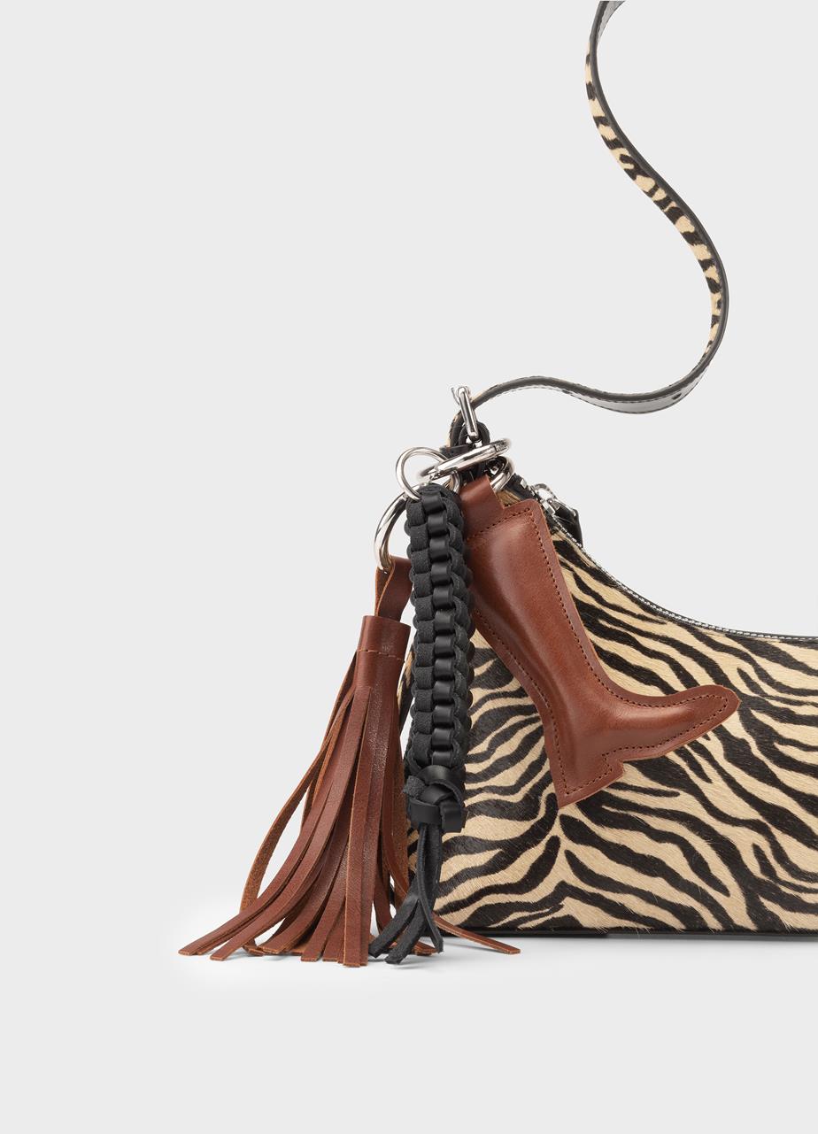 Lavender תיק צד זברה לנשים Bari Mini VAGABOND