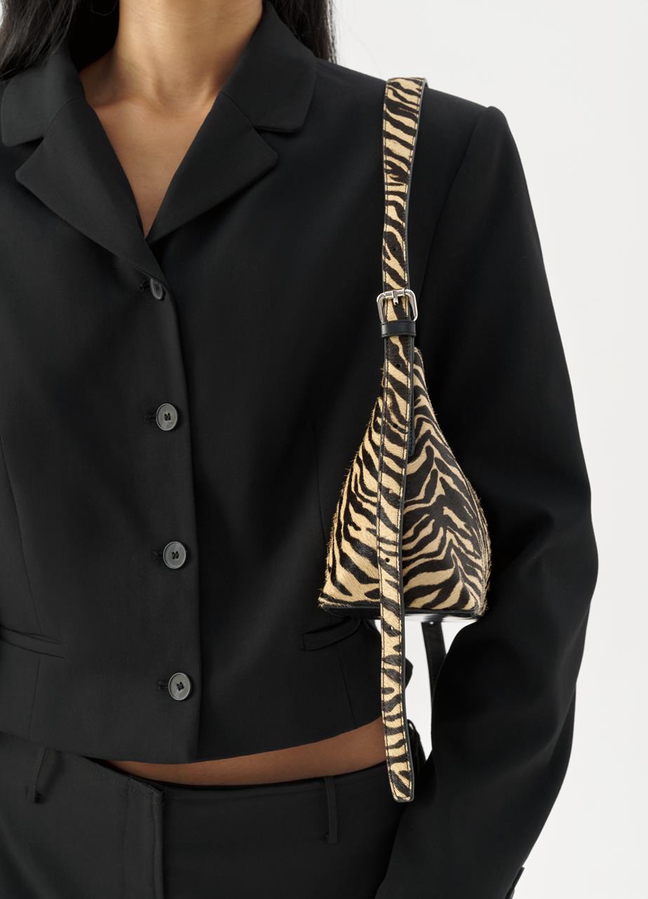 Light Gray תיק צד זברה לנשים Bari Mini VAGABOND