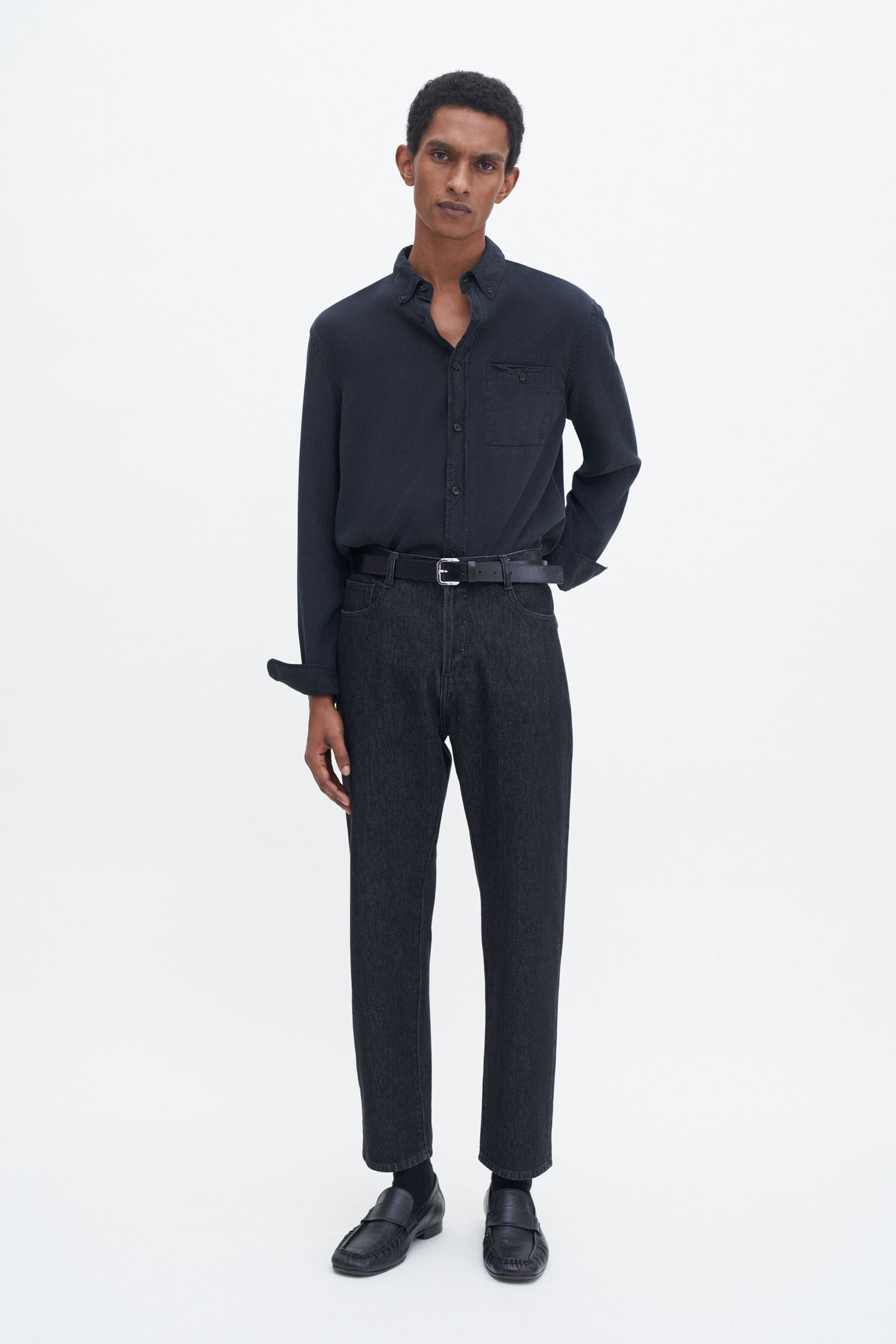 White Smoke חולצה מכופתרת ארוכה לגברים Zachary FILIPPA K