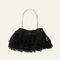 Seashell תיק צד מעור לנשים June Fringed Raffia BA&SH