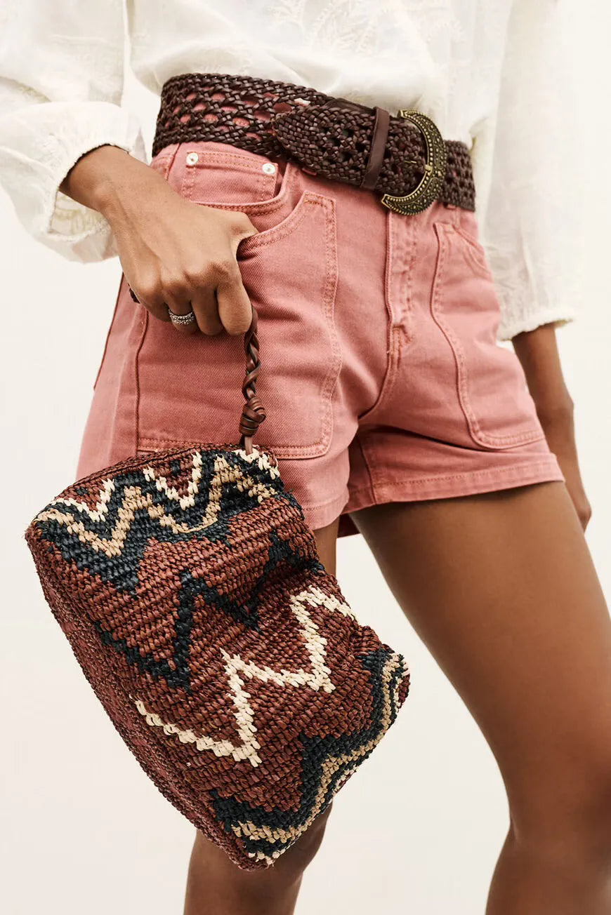 Seashell BAG S RAFFIA TRIBAL JUNE תיק צד BA&SH