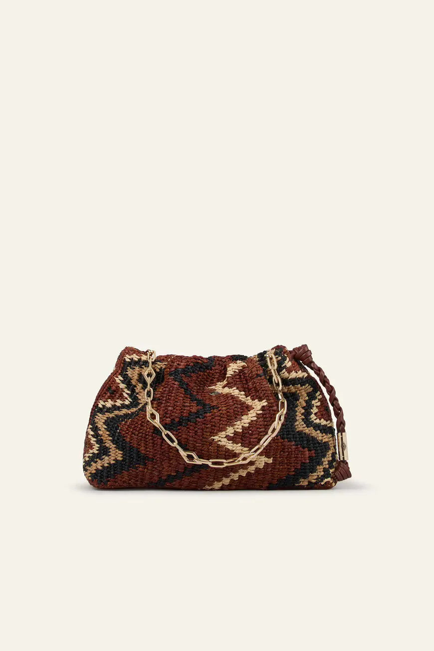 Dark Slate Gray BAG S RAFFIA TRIBAL JUNE תיק צד BA&SH