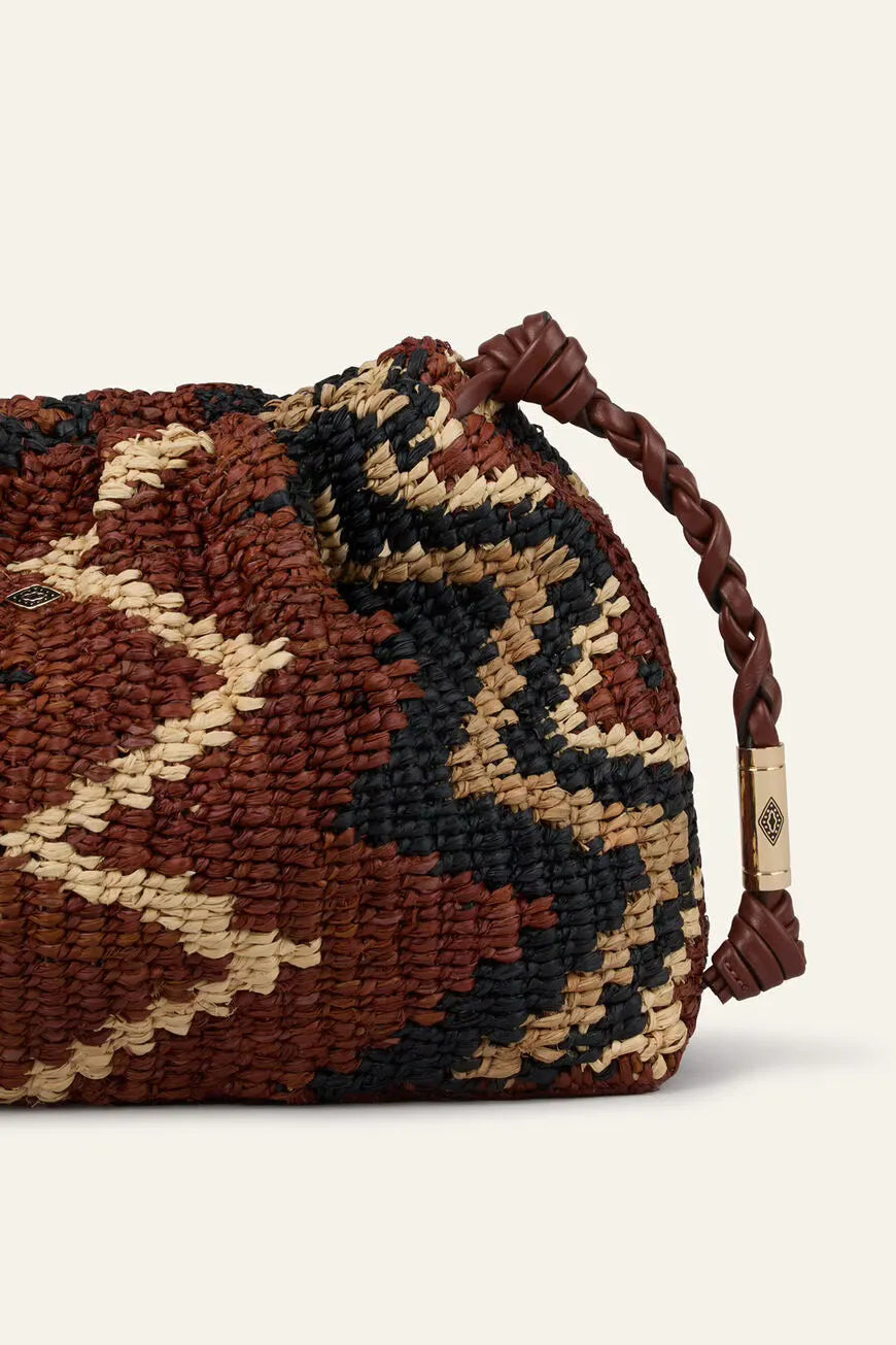 Seashell BAG S RAFFIA TRIBAL JUNE תיק צד BA&SH