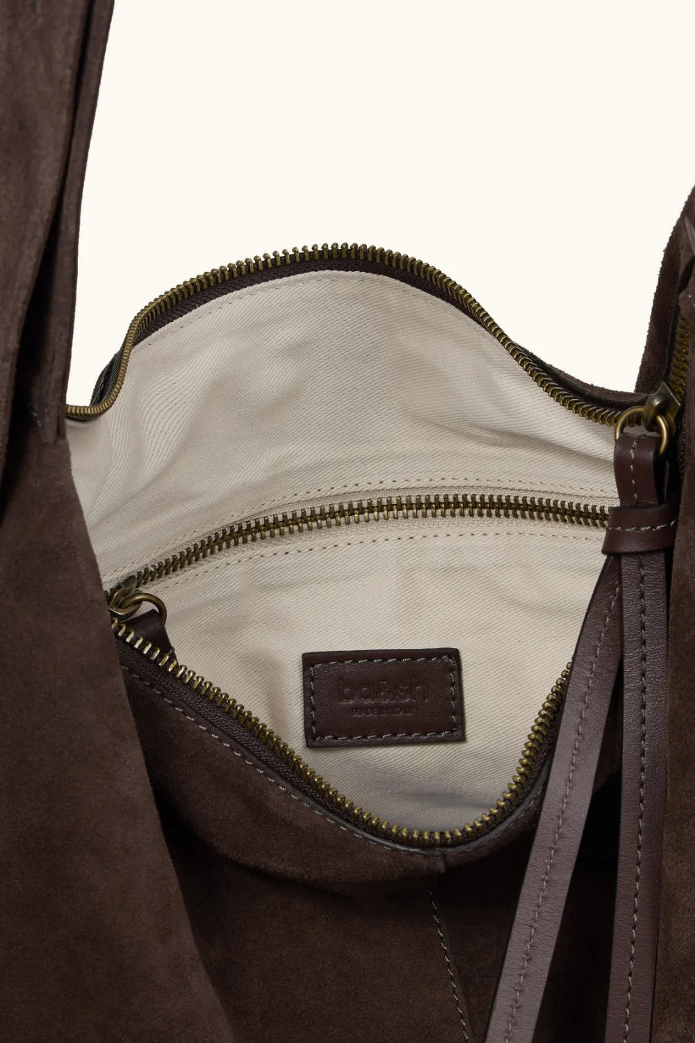 White Smoke BAG SUEDE YOUYOU HOBO תיק צד BA&SH