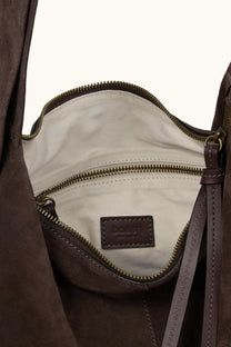 White Smoke BAG SUEDE YOUYOU HOBO תיק צד BA&SH