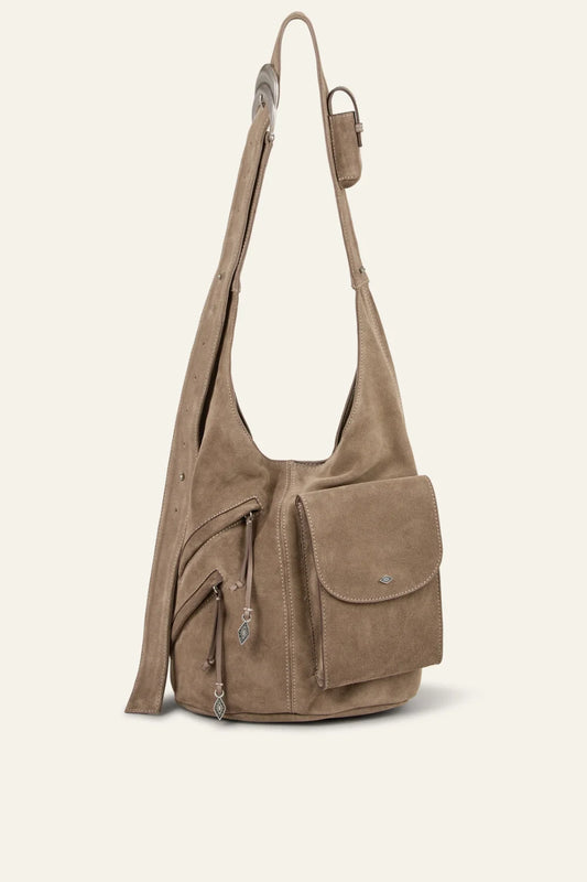 Seashell BAG L SUEDE YOUYOU MULTIPOCKETS תיק צד BA&SH