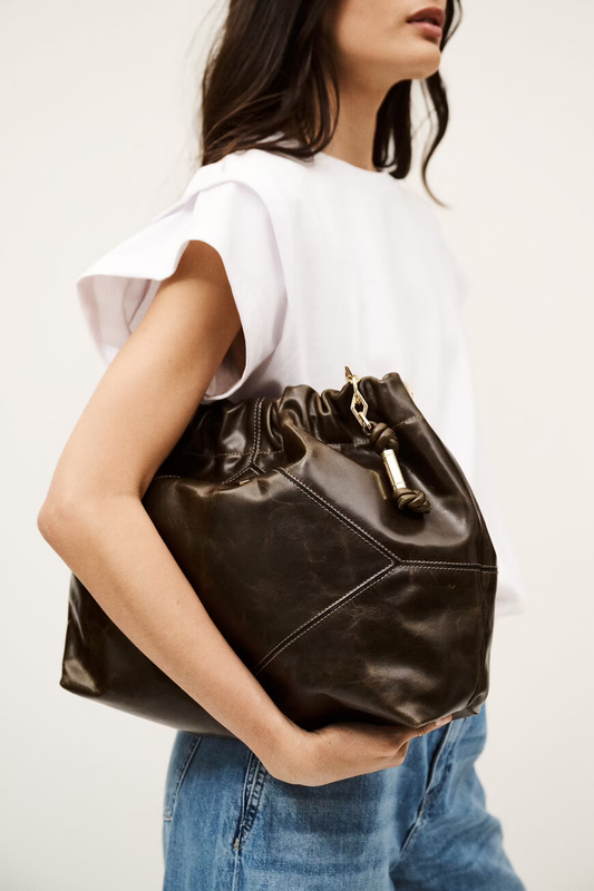 Antique White תיק צד לנשים June BA&SH