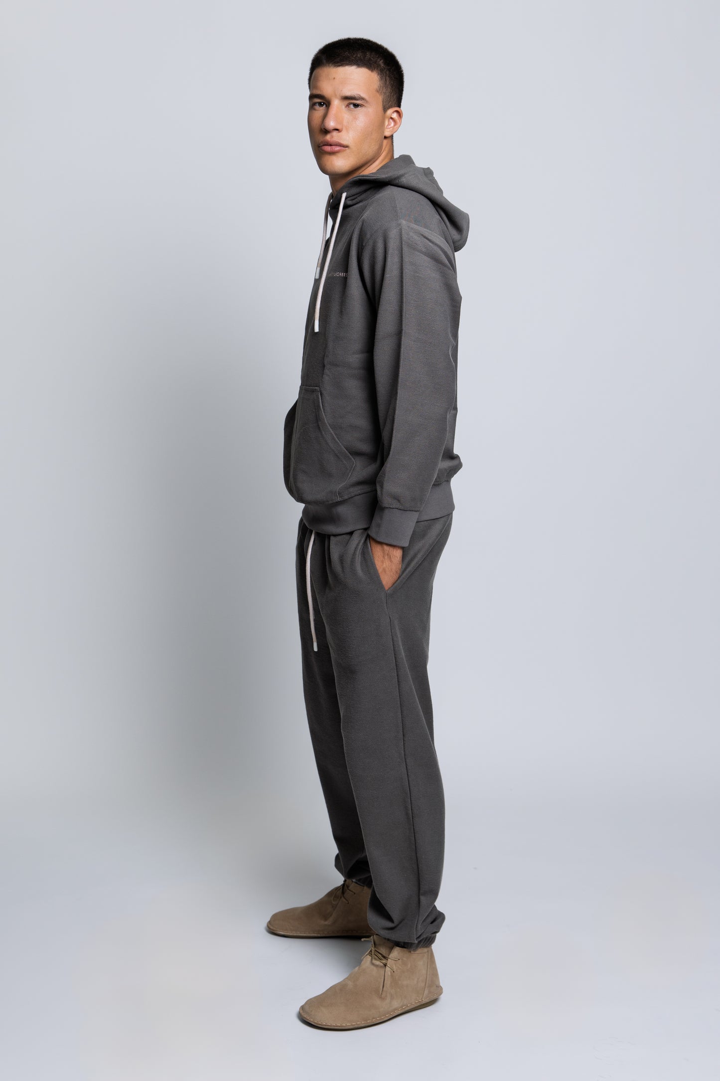 Light Gray קפוצ'ון לגברים / נשים Upside Down THIRTY DEGREES