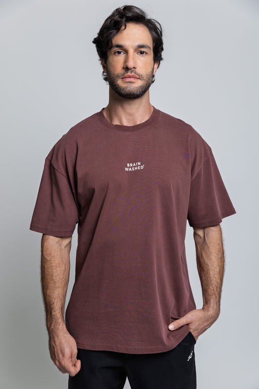 Gray טי שירט קצרה לגברים / נשים Brain Washed THIRTY DEGREES