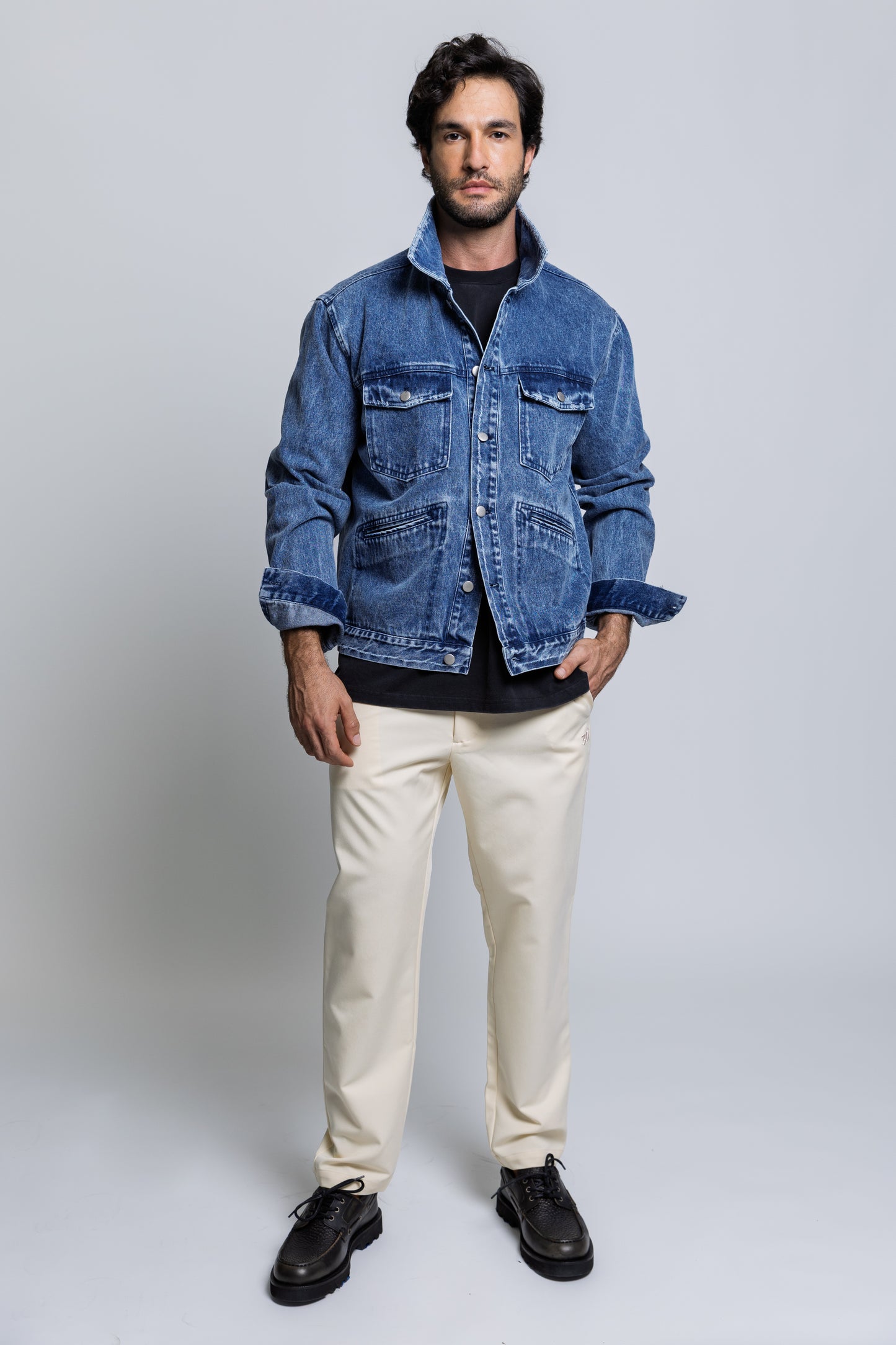 Gray ג'קט ג'ינס לגברים / נשים Thirty THIRTY DEGREES