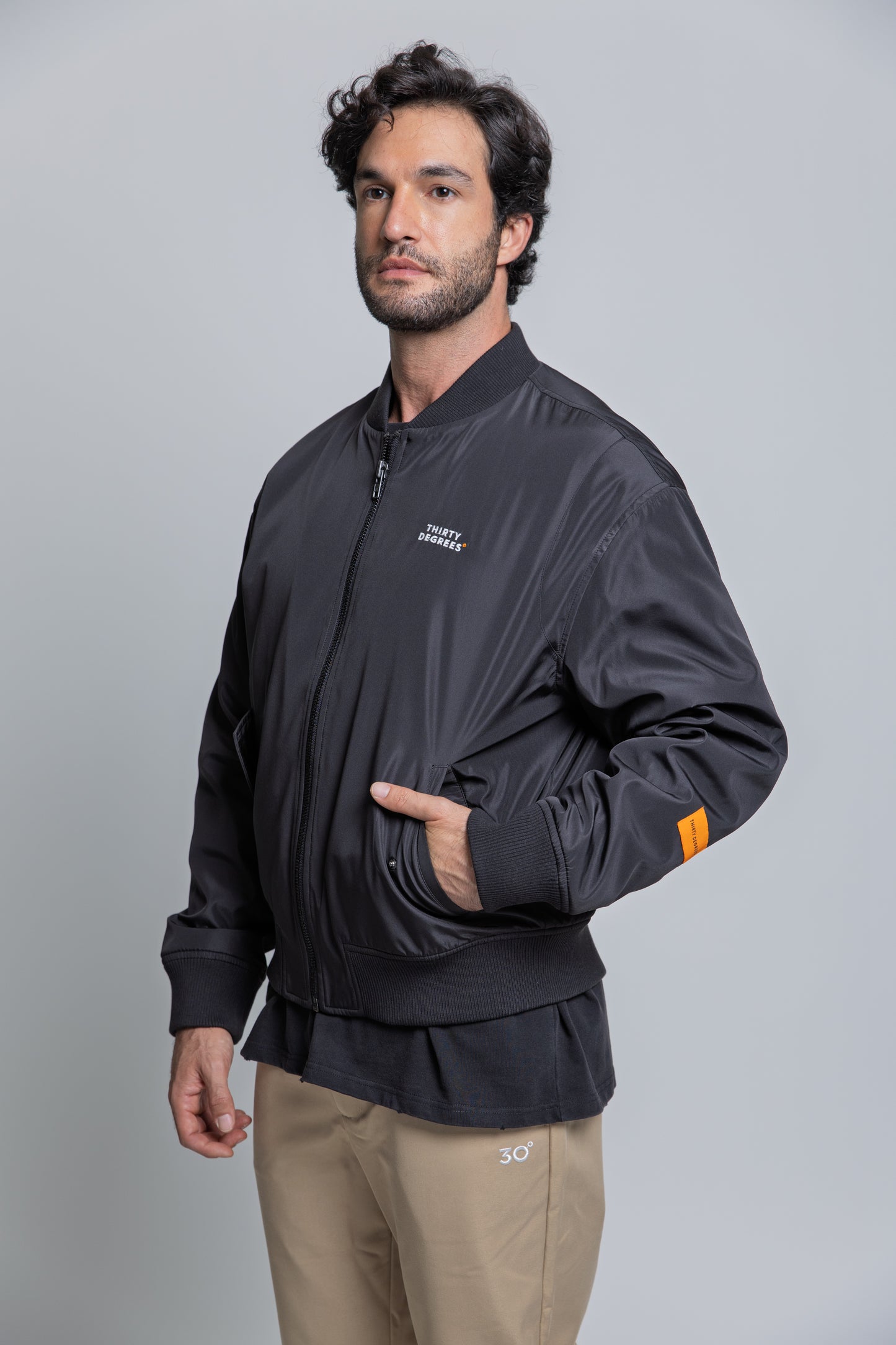 Gray ג'קט לגברים / נשים Basketball THIRTY DEGREES