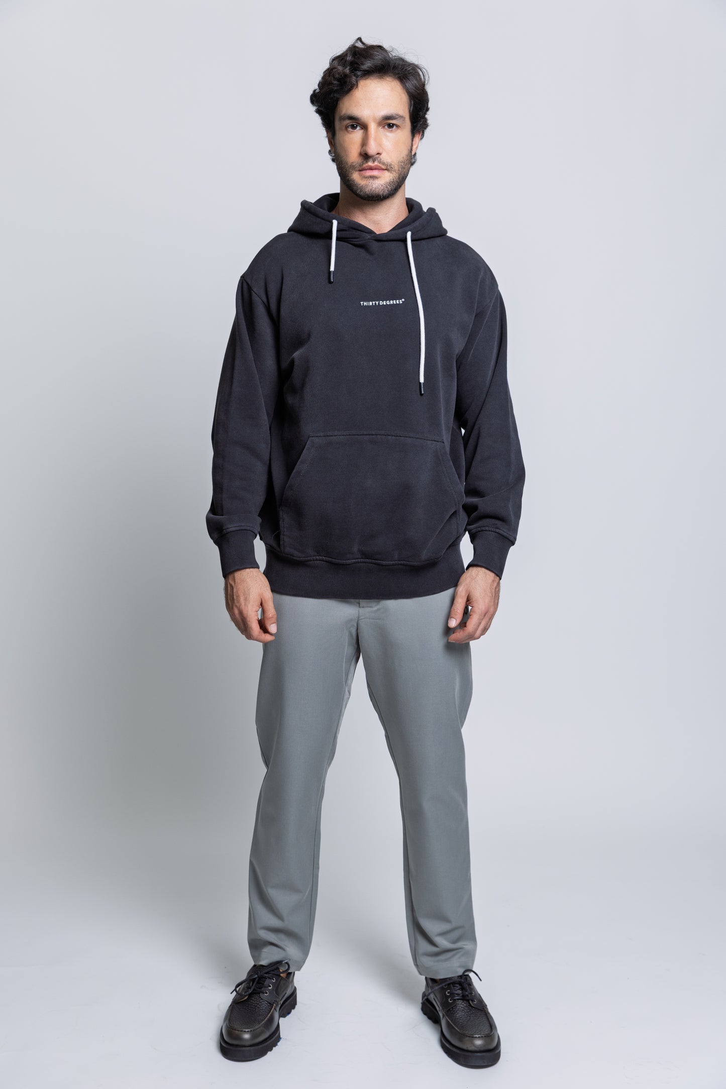 Light Gray קפוצ'ון לגברים / נשים Basketball THIRTY DEGREES