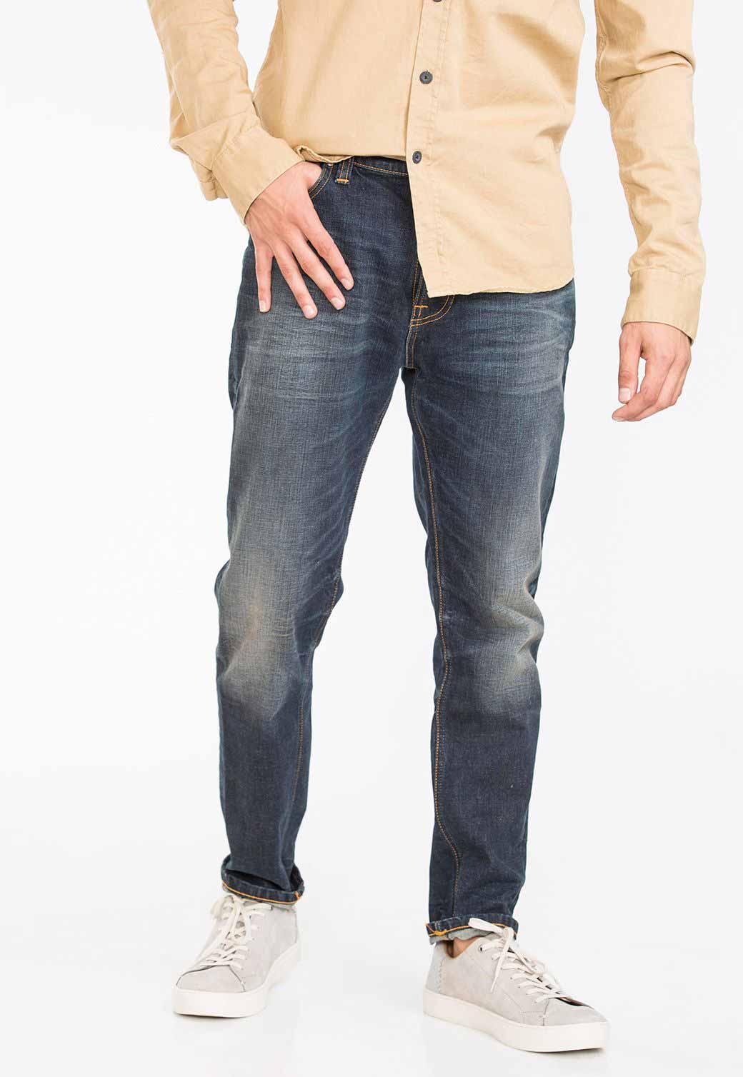 Dark Slate Gray ג'ינס ארוך לגברים Brute Knut NUDIE