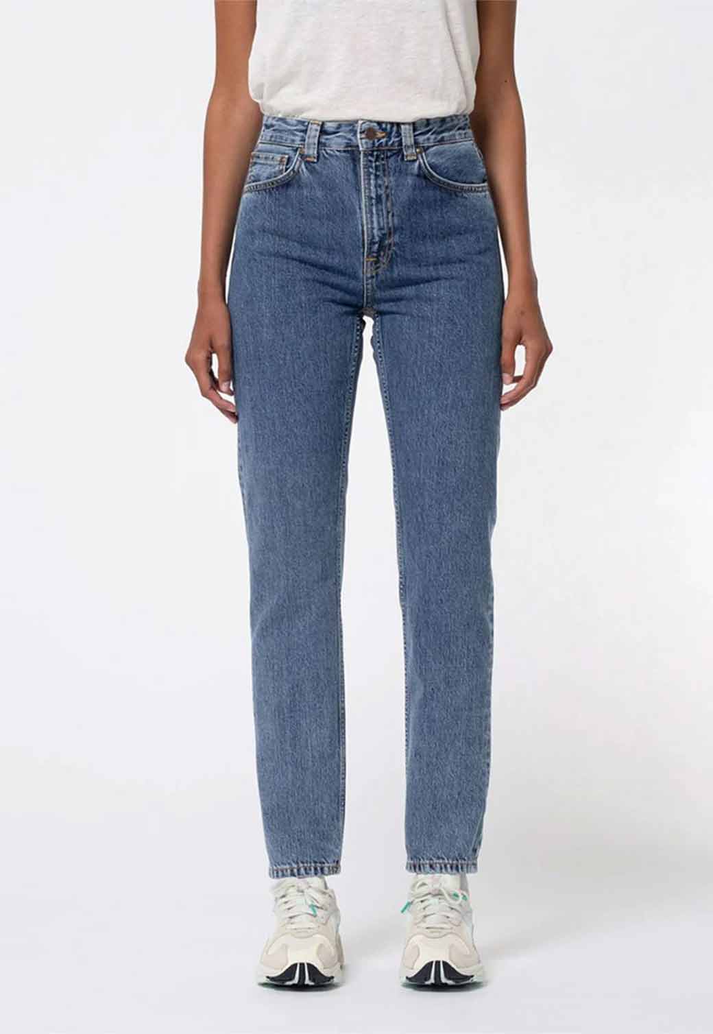 Dim Gray ג'ינס ארוך לנשים Breezy Britt - Friendly Blue NUDIE