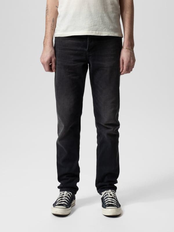 Black ג'ינס ארוך לגברים Steady Eddie - Black Water NUDIE