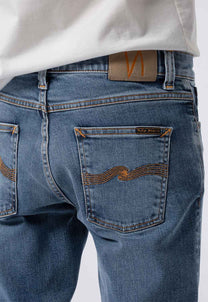 Dark Slate Gray ג'ינס ארוך לגברים Lean Dean - Slim Fit NUDIE