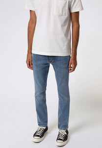 Light Gray ג'ינס ארוך לגברים Lean Dean - Slim Fit NUDIE
