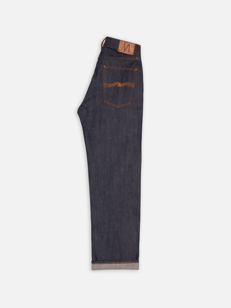 Dark Slate Gray ג'ינס ארוך לגברים / נשים Tuff Tony Dry Selvage – Wide Leg NUDIE
