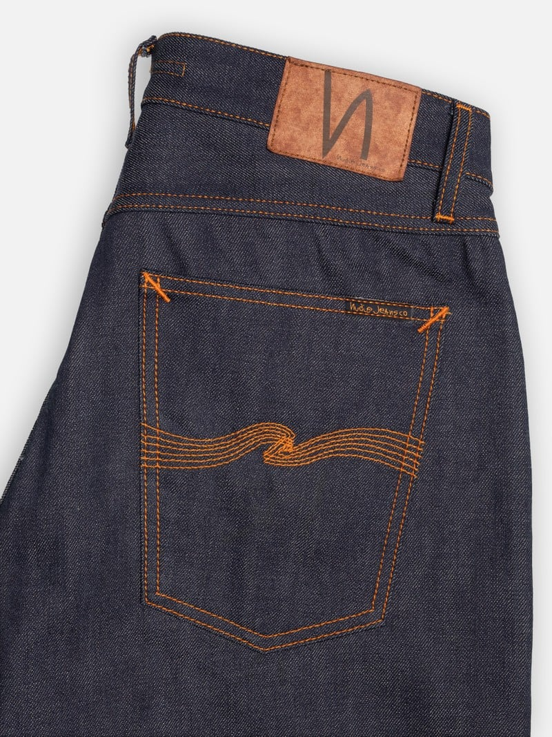 Dark Slate Gray ג'ינס ארוך לגברים / נשים Tuff Tony Dry Selvage – Wide Leg NUDIE