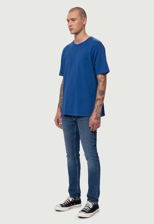 Beige ג'ינס ארוך לגברים Lean Dean - Blue Mud NUDIE