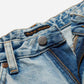 Light Gray ג'ינס קצר לנשים Maeve Shorts - Sunny Blue NUDIE