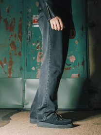 Dark Slate Gray ג'ינס ארוך לגברים / נשים Tuff Tony Black Vintage – Loose fit NUDIE