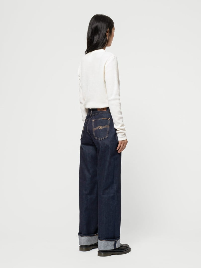 Beige ג'ינס ארוך לנשים Clean Eileen – High Rise NUDIE