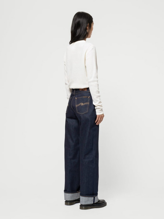 Beige ג'ינס ארוך לנשים Clean Eileen – High Rise NUDIE