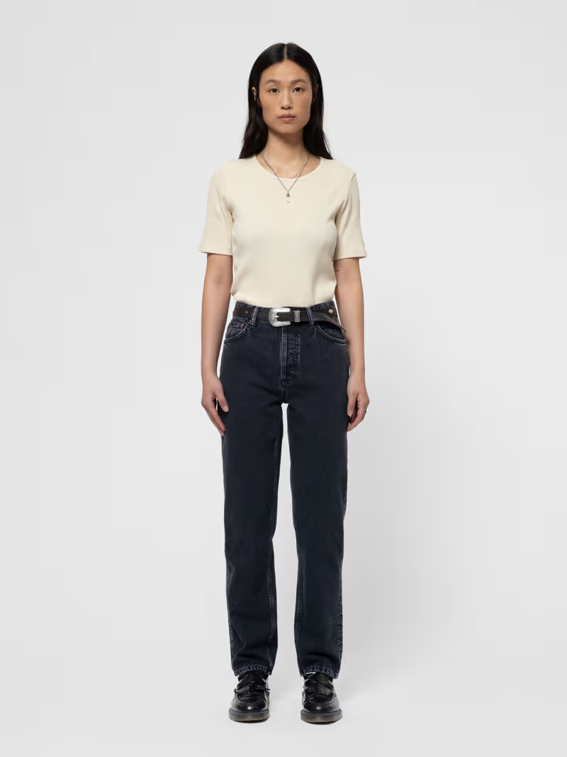 Lavender ג'ינס ארוך לנשים Lofty Lo Black – Straight Leg NUDIE