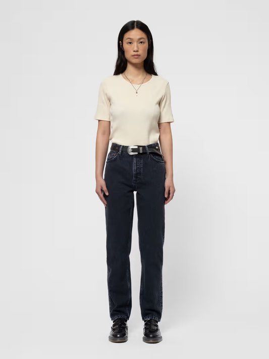 Lavender ג'ינס ארוך לנשים Lofty Lo Black – Straight Leg NUDIE