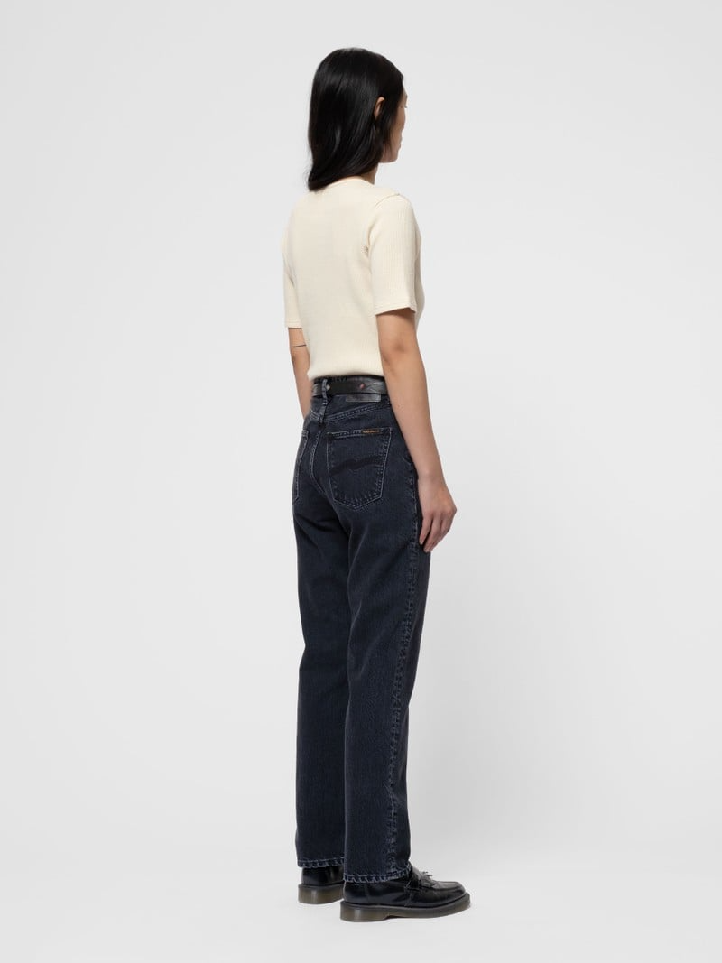 Lavender ג'ינס ארוך לנשים Lofty Lo Black – Straight Leg NUDIE