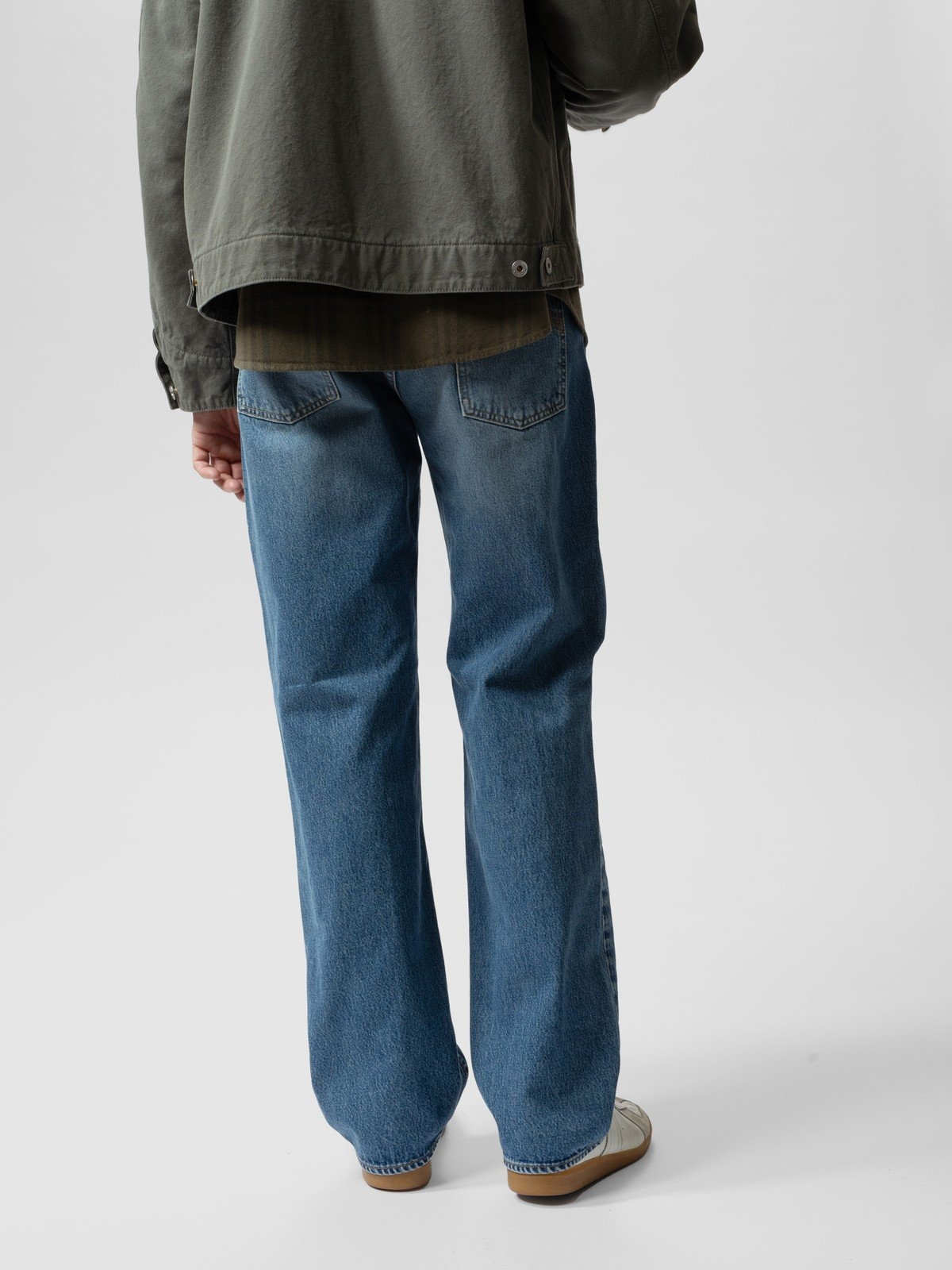 Dark Slate Gray ג'ינס ארוך לגברים / נשים Tuff Tony Blue Day Dreamer – Wide Leg NUDIE