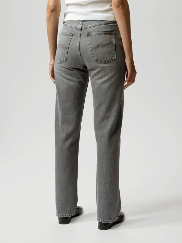 Light Gray ג'ינס ארוך לנשים Lofty Lo Foggy – Regular Fit NUDIE