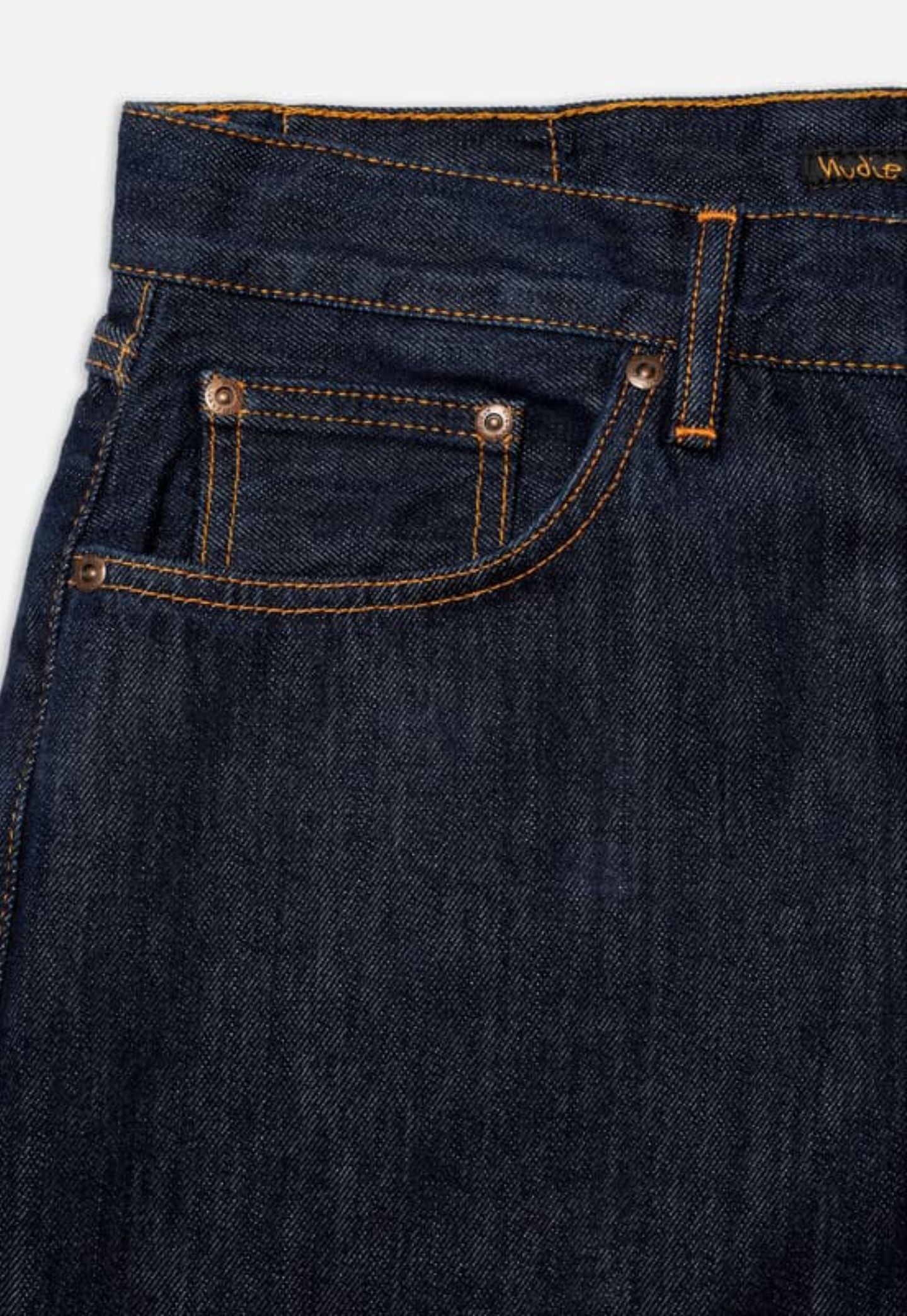 Black ג'ינס לגברים Tuff Tony One Wash – Loose fit NUDIE