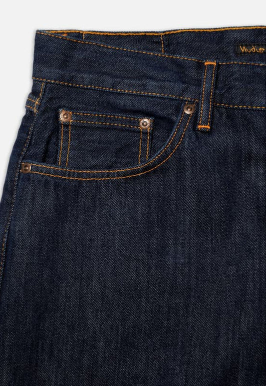 Black ג'ינס לגברים Tuff Tony One Wash – Loose fit NUDIE
