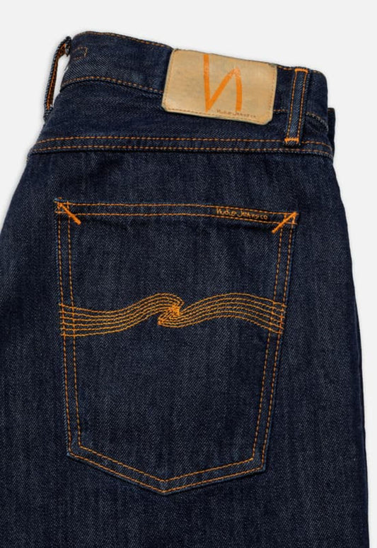 Black ג'ינס לגברים Tuff Tony One Wash – Loose fit NUDIE