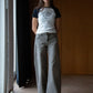 Black ג'ינס לנשים Sonic Sue Foggy Grey - Regular Fit NUDIE