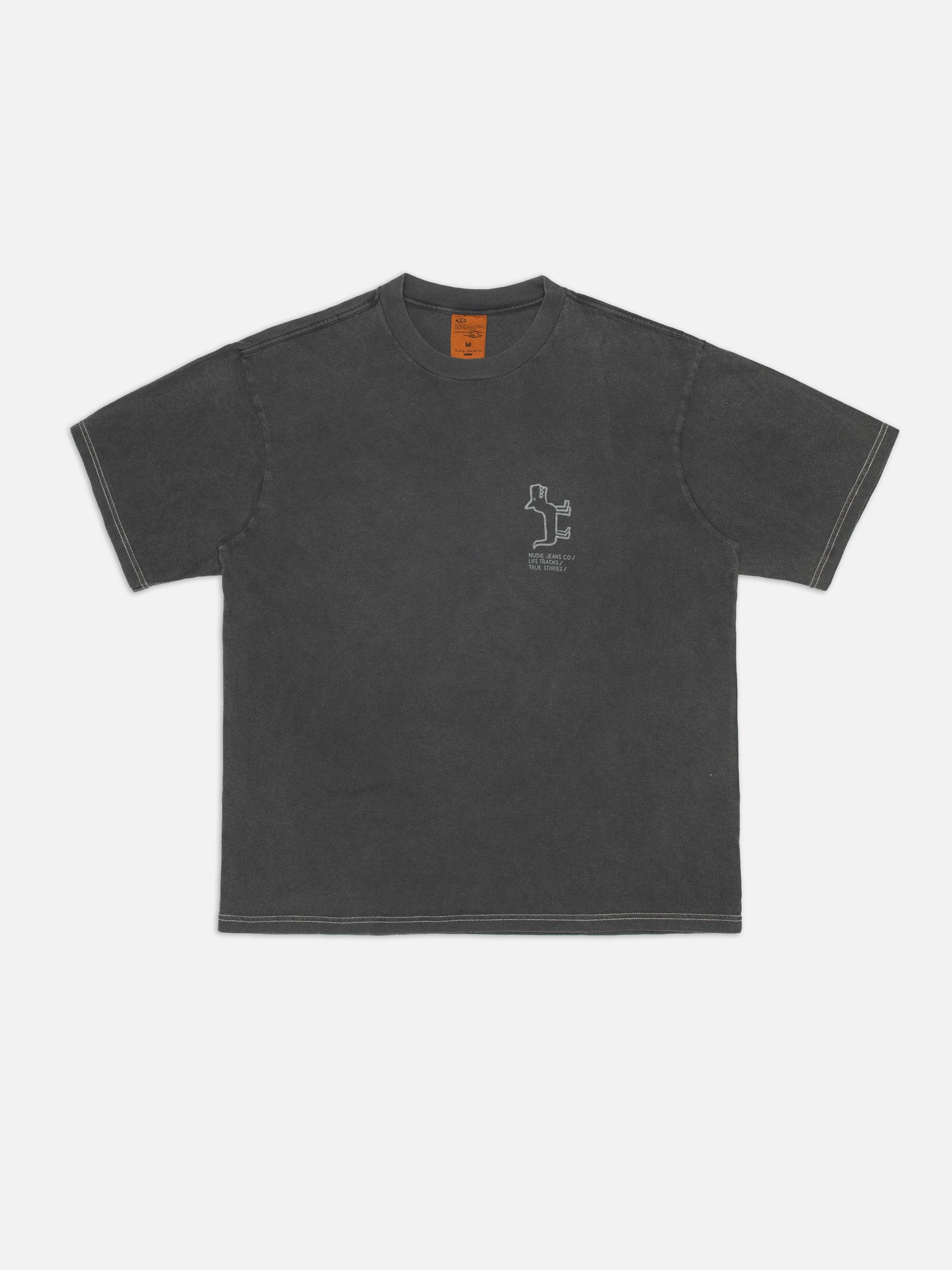 White Smoke טי שירט קצרה לגברים Koffe NUDIE