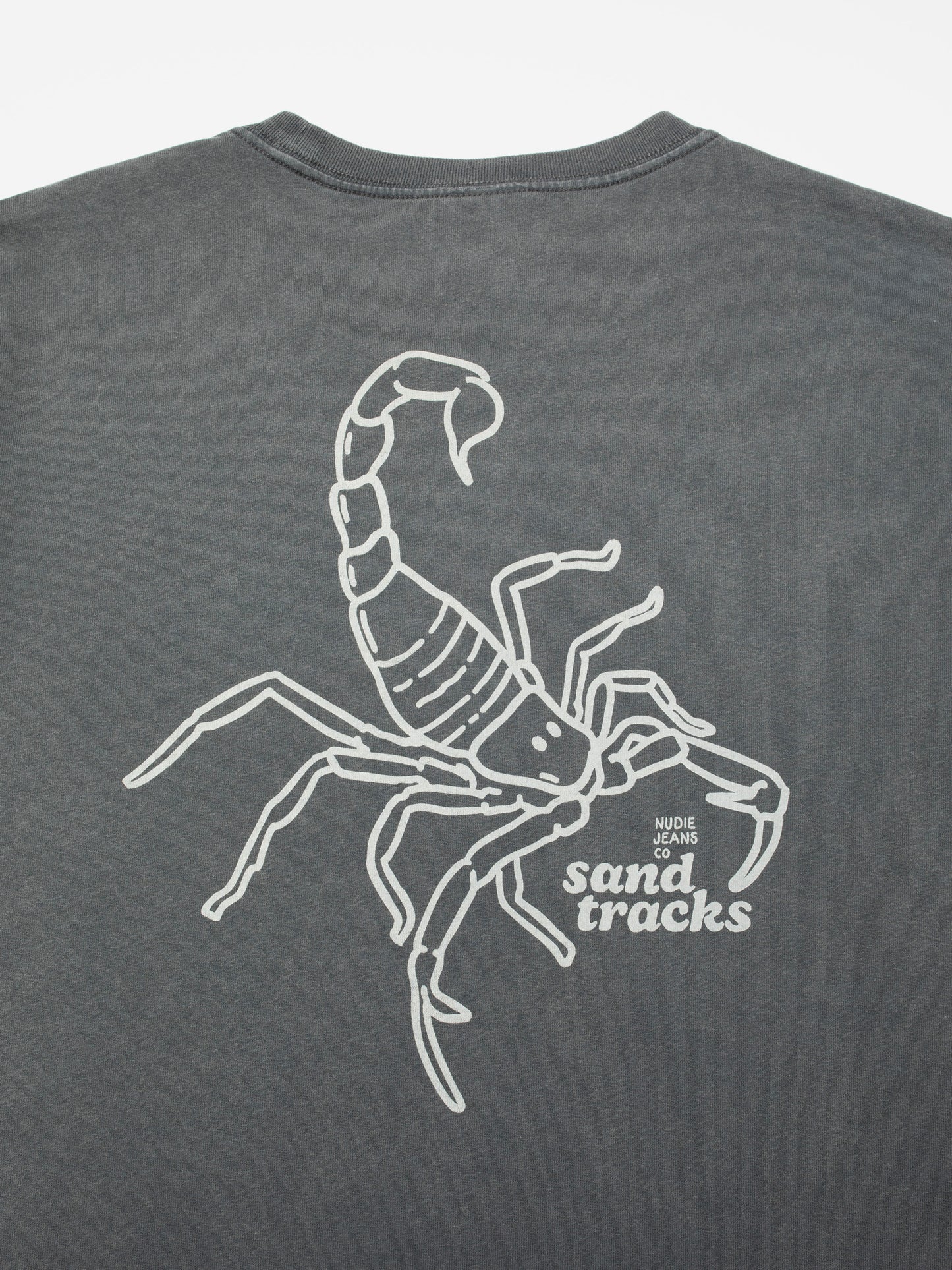 Dim Gray טי שירט קצרה לגברים Roy Sand NUDIE