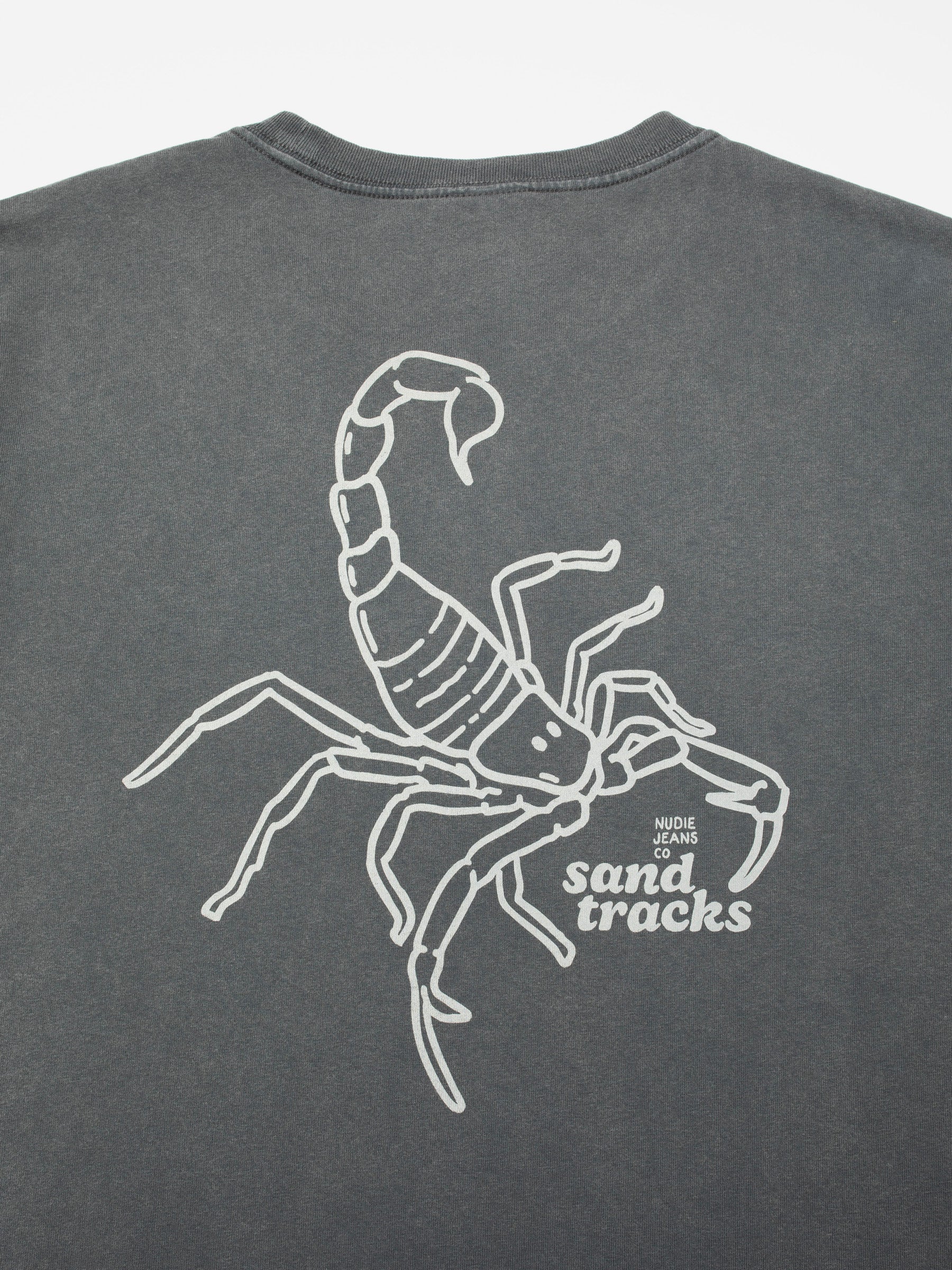 Dim Gray טי שירט קצרה לגברים Roy Sand NUDIE