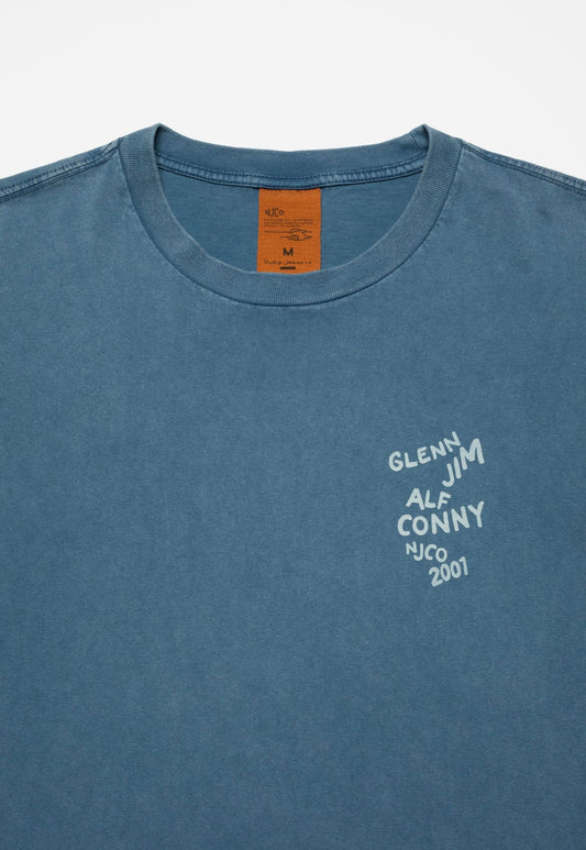 Dark Slate Blue חולצת טי-שירט לגברים Roy NUDIE