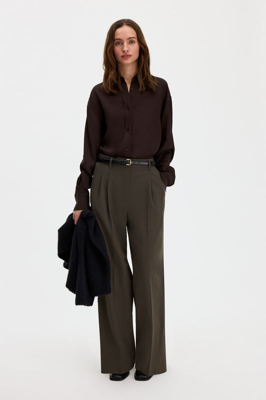Lavender חולצה מכופתרת ארוכהנשים Satin FILIPPA K