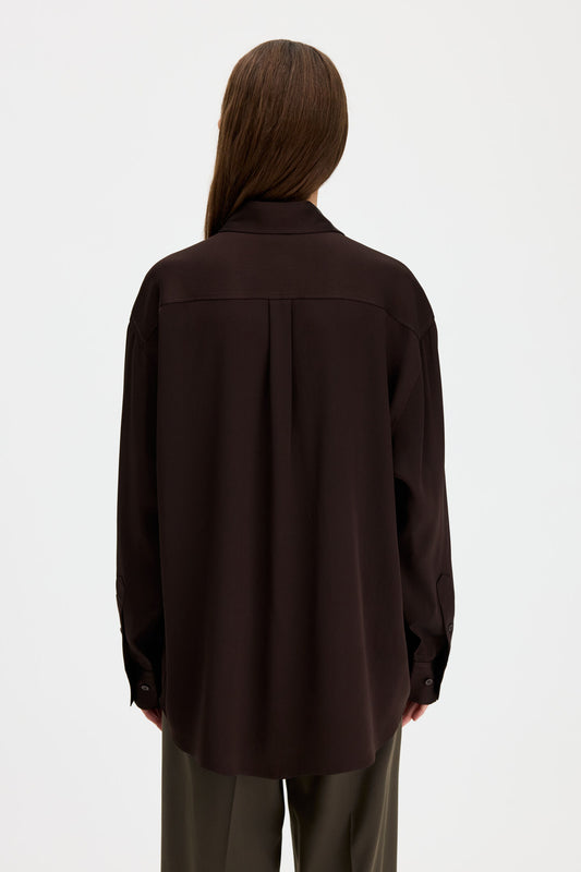 Black חולצה מכופתרת ארוכהנשים Satin FILIPPA K