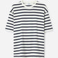 White Smoke טי שירט קצרה פסים לגברים Striped Crewneck FILIPPA K