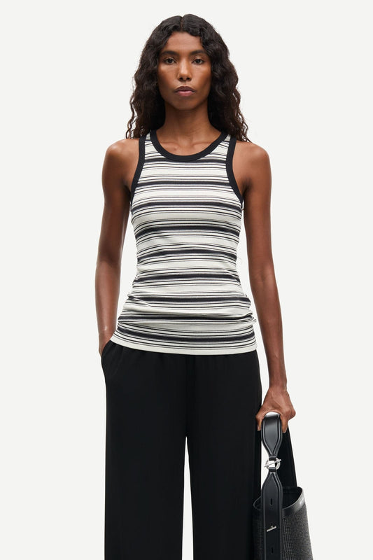 Black גופיית נשים Alexo Tank 7542 SAMSOE SAMSOE